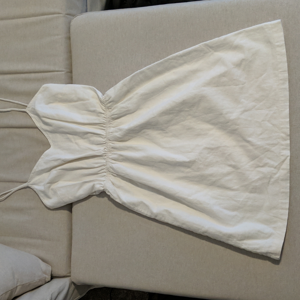 J. Crew | Ivory Linen-Viscose Blend Dress | XXS